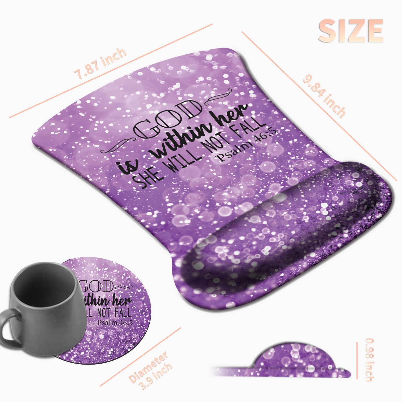 Ergonomic Mouse Pad with Wrist Support Gel Mouse Pad with Wrist Rest, Comfortable Computer Mouse