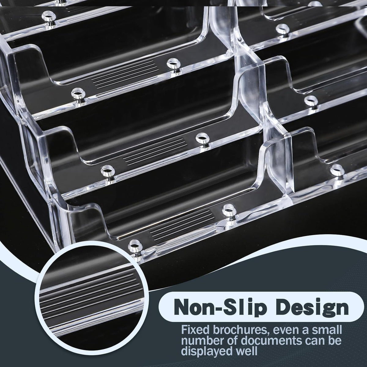 xydstay Acrylic 4-Tier Business Card Holder for Desk with 8 Pockets, 2 Pack