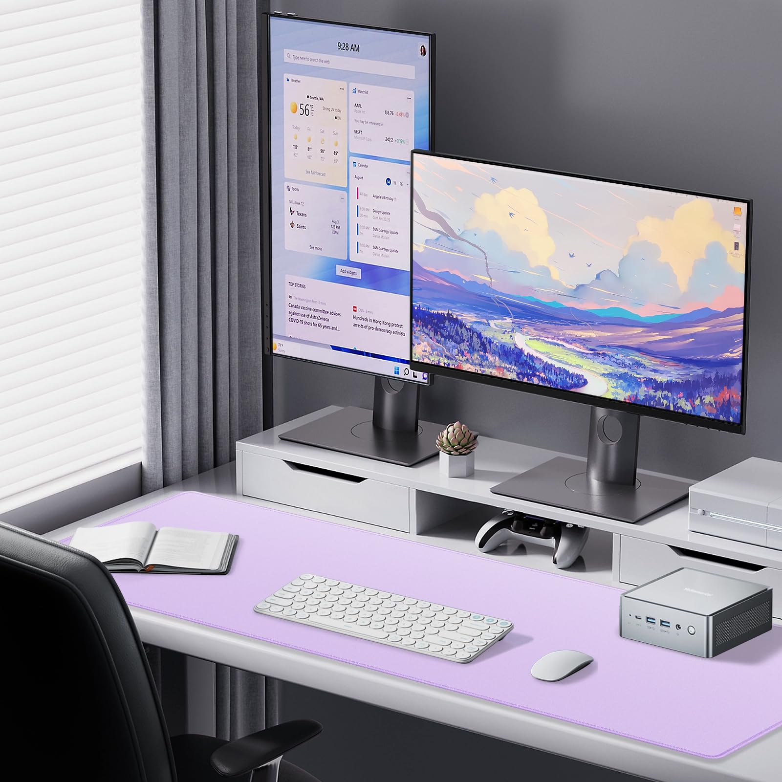 Canjoy Large Desk Mat, 47.2"x15.7" Full Size Desk Pad Big Computer Mousepad