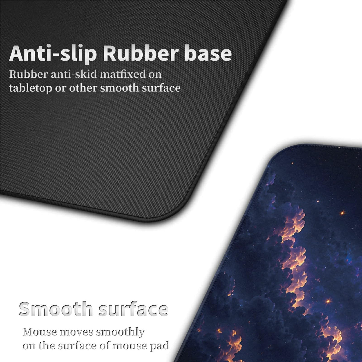 Crescent Dream Cat Large Mouse Pad, 31.5 x 11.8 in Extended Desk Mat
