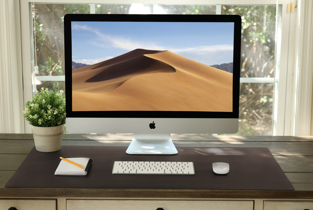 Vine Creations Leather Desk Mat 24" x 17", Desk Protector Mat, PU Leather Desk Pad, Small Desk Pad