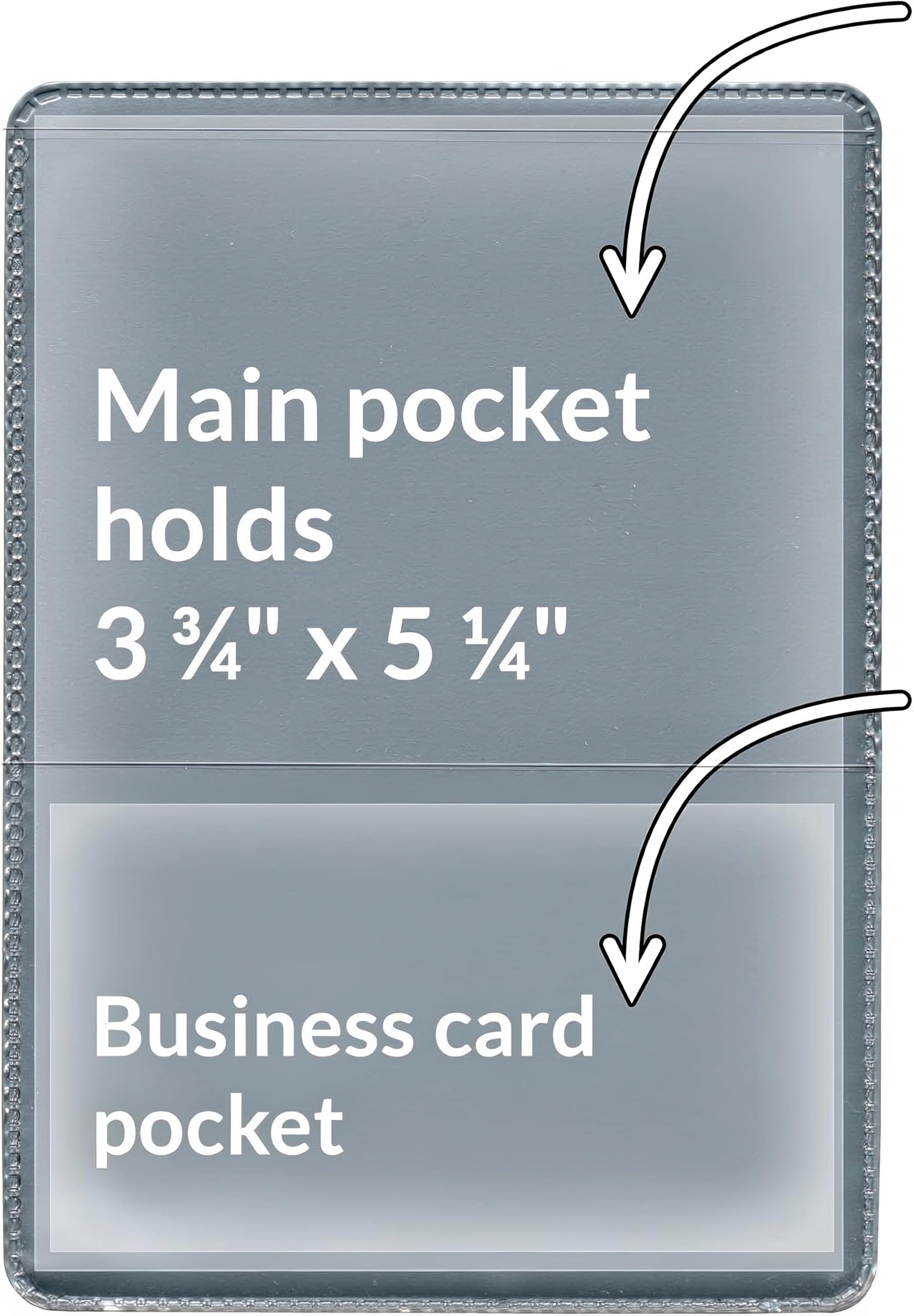 StoreSMART® - Silver-Back Auto Insurance & ID Card Holders - 20 Pack - RFS20-S20