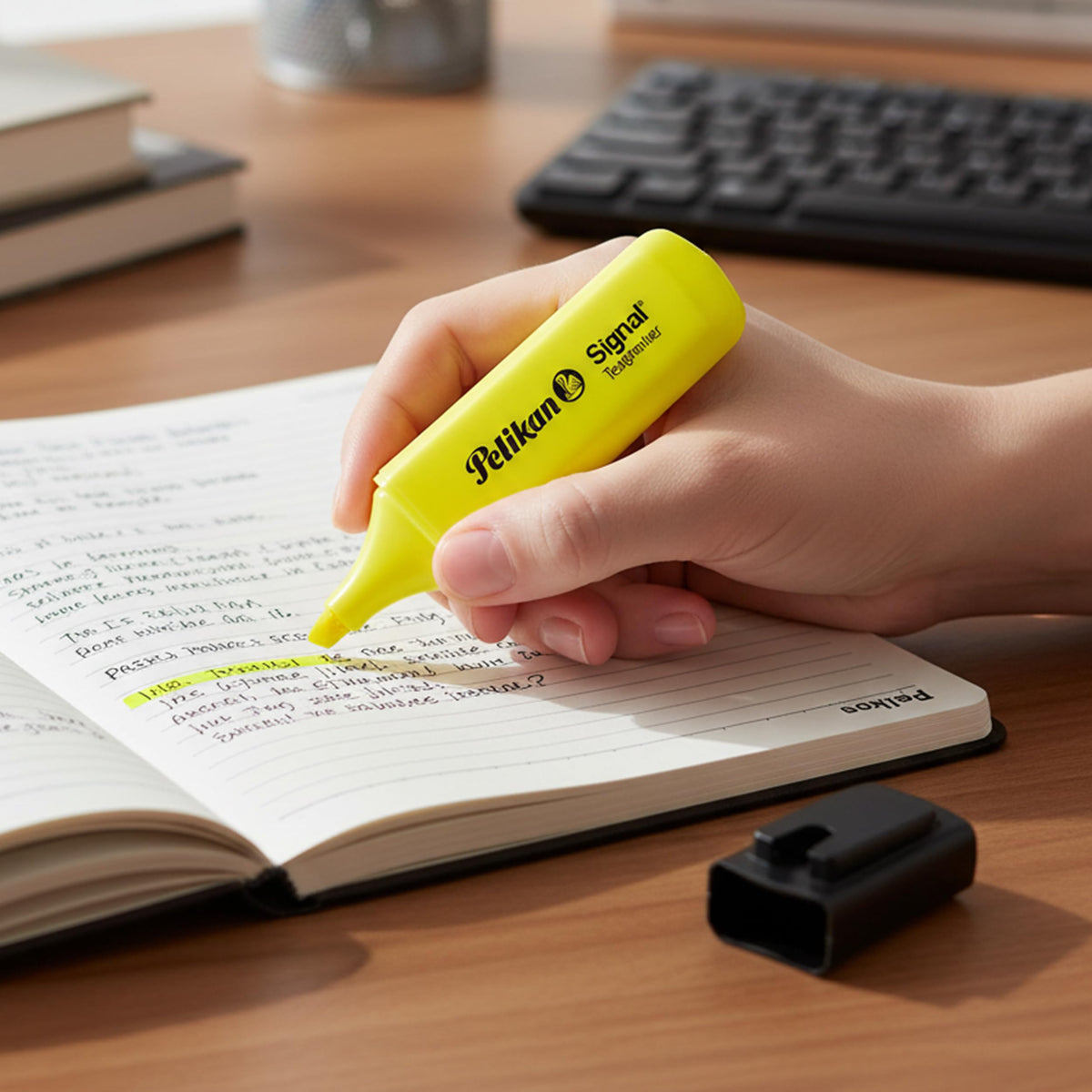 Pelikan Signal Highlighters Bright Yellow, Pack of 2 on Blister Card