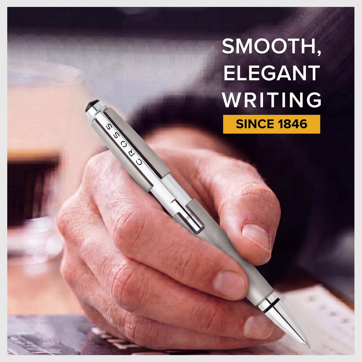 Cross Edge Sonic Titanium Gel Rollerball Pen, Medium Point, Black Ink