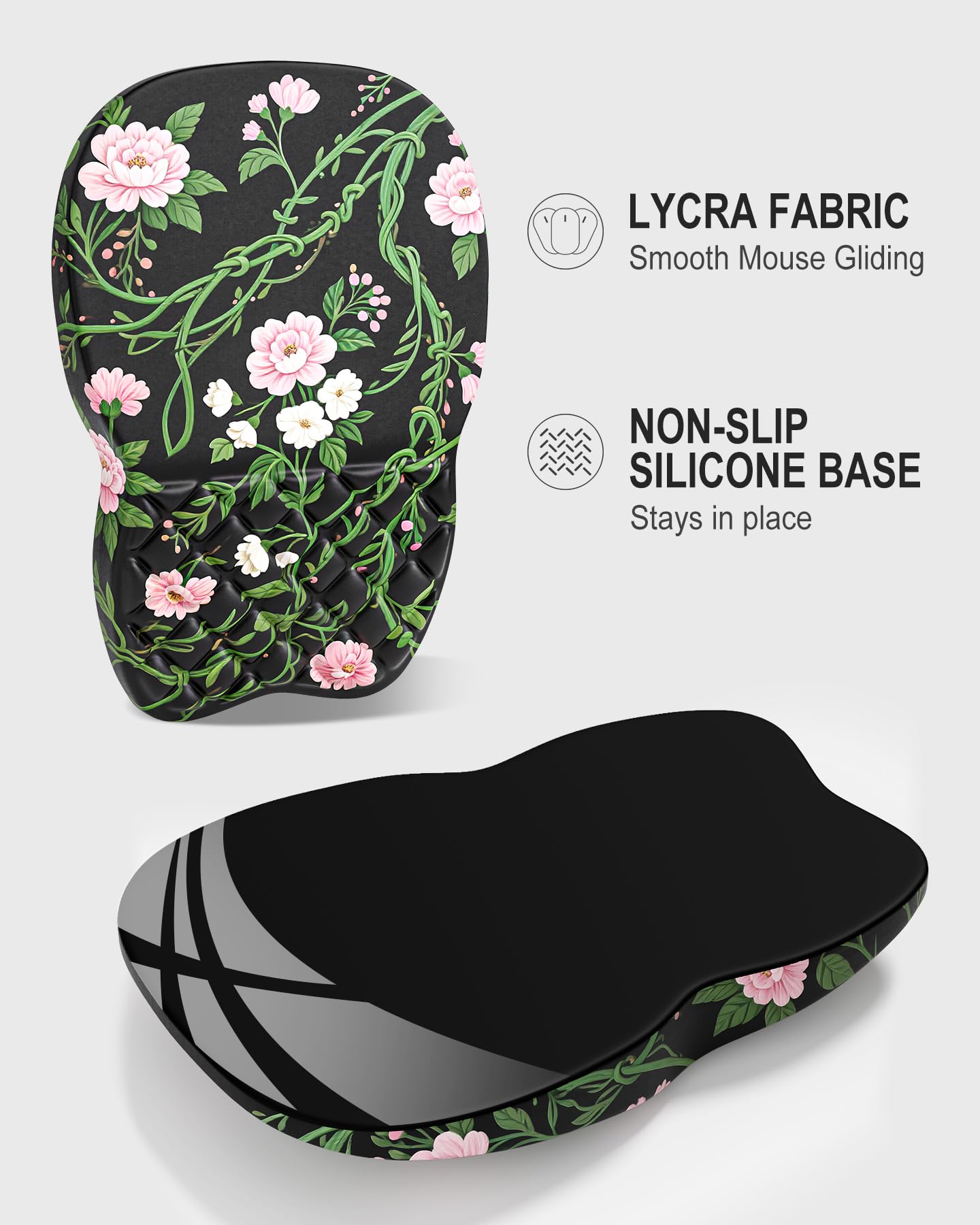Auhoahsil Ergonomic Mouse Pad with Wrist Rest, Comfortable Slope Computer Mouse Mat with Wrist