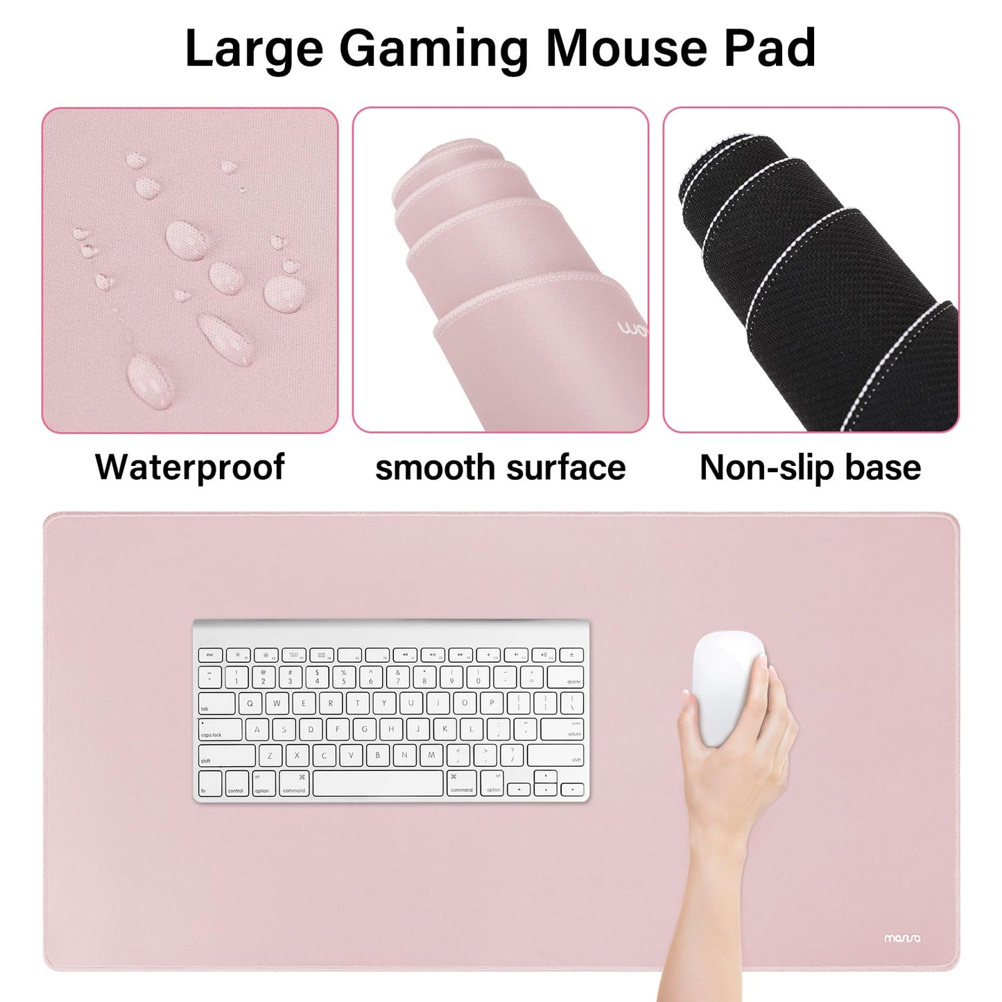 MOSISO Keyboard Mouse Pad Set, Large Gaming Mousepad&Keyboard Wrist Rest