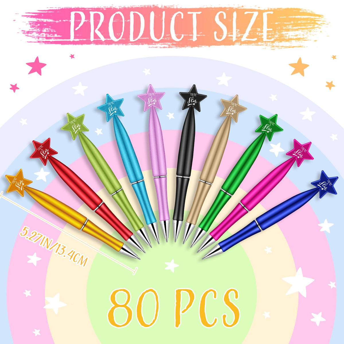 Seajan 80 Pcs Star Pens Bulk You're a Star Ballpoint Gifts