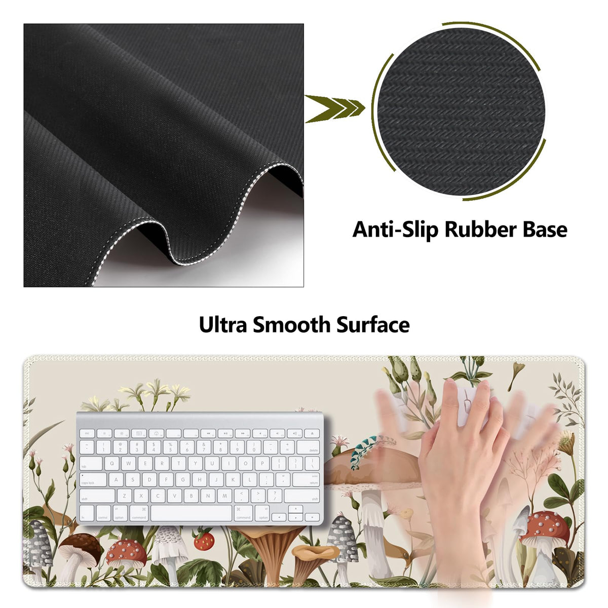 AIMSA Large Gaming Mouse Pad Set, Keyboard Wrist Rest Support+ Extended Mousepad+ Mouse Wrist