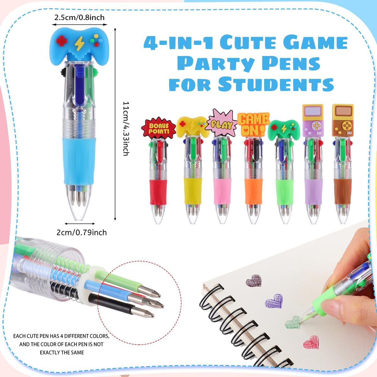 BESARME 48 Pcs Video Game Party Favors for Students Kids, Cute Game Gifts