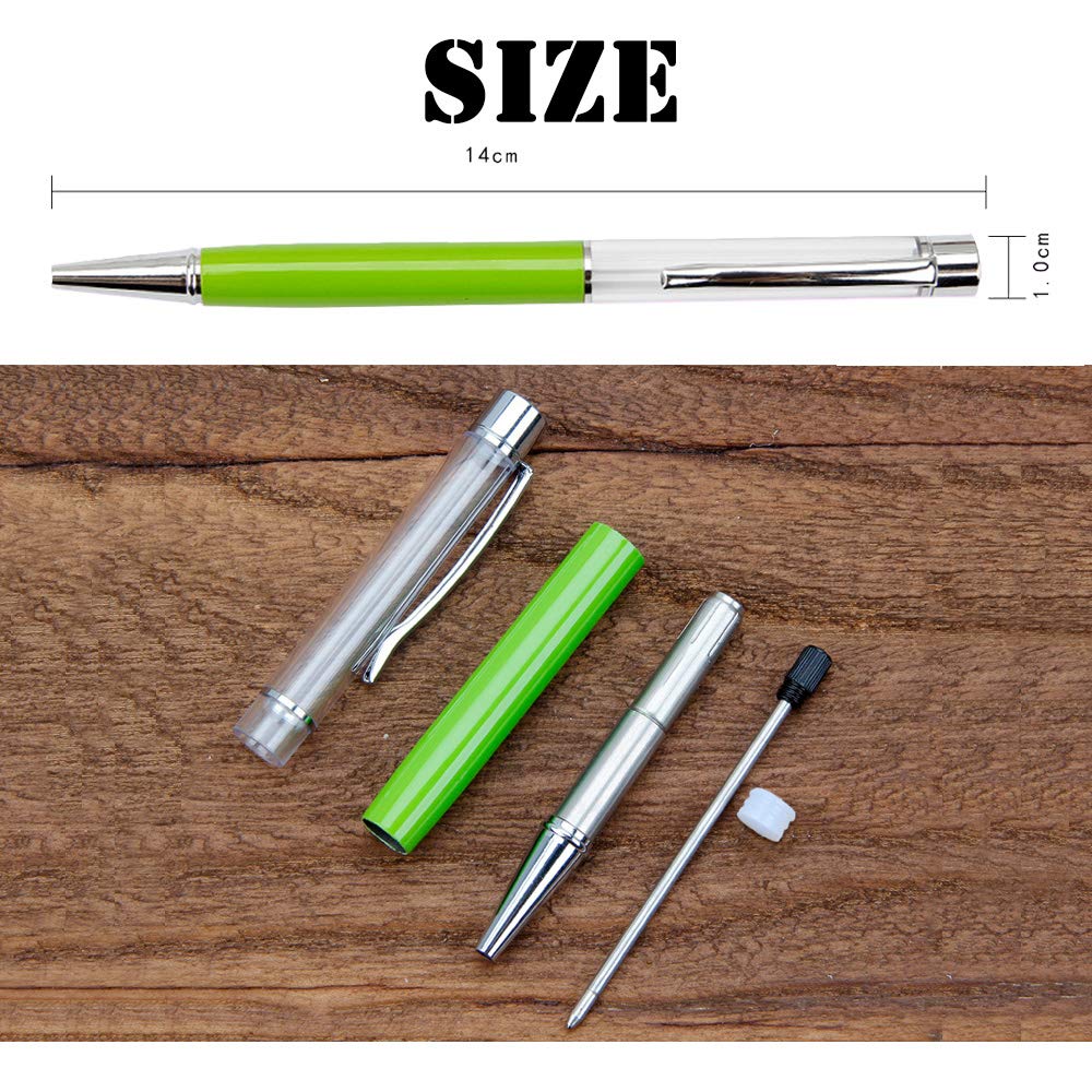 COOMATEC 27 Pack Colorful Empty Tube Floating DIY Pens, with 12 Kinds of Dried Flowers for Storage