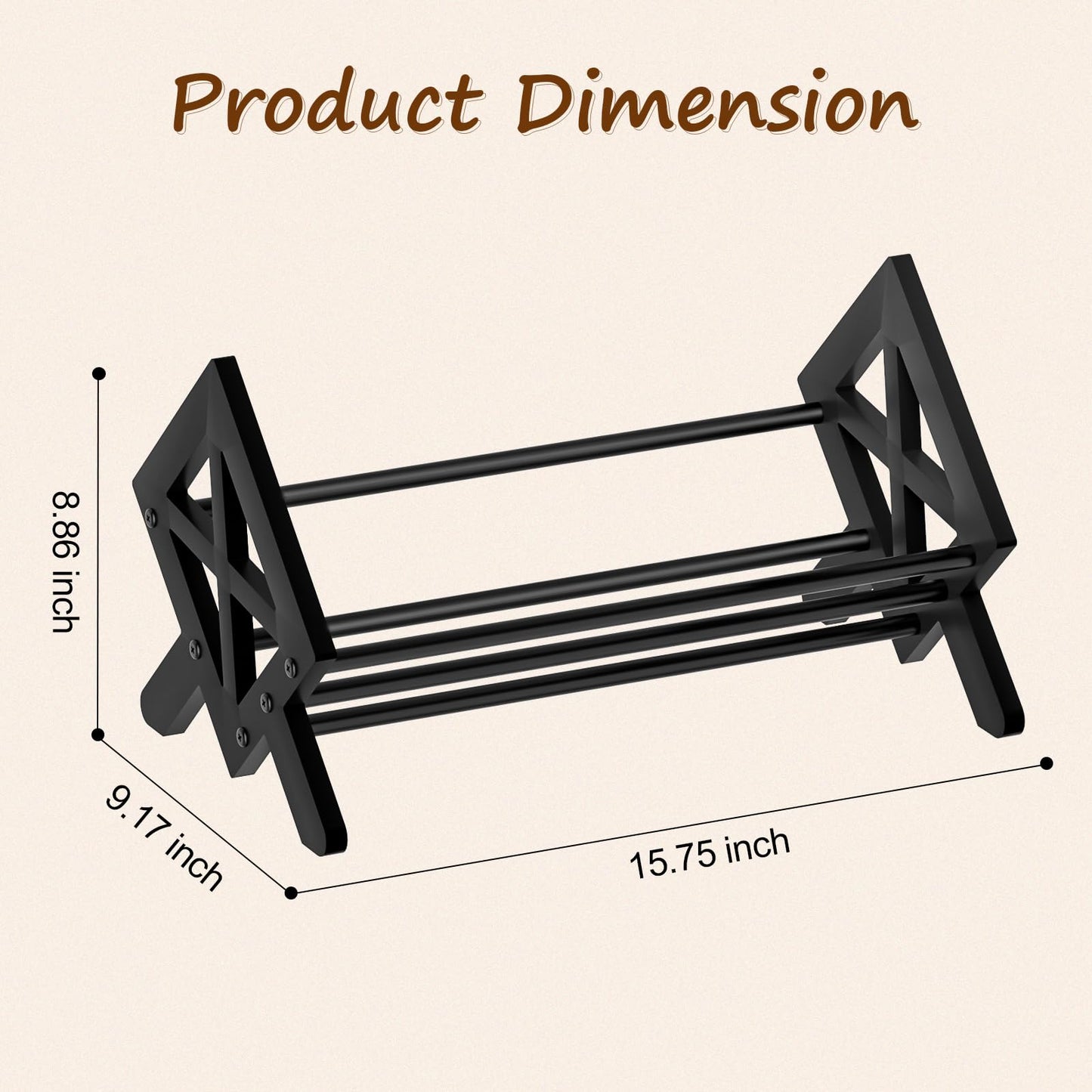 ART-GIFTREE Desktop Bookshelf Organizer, Tilting Bookcase, Pure Black