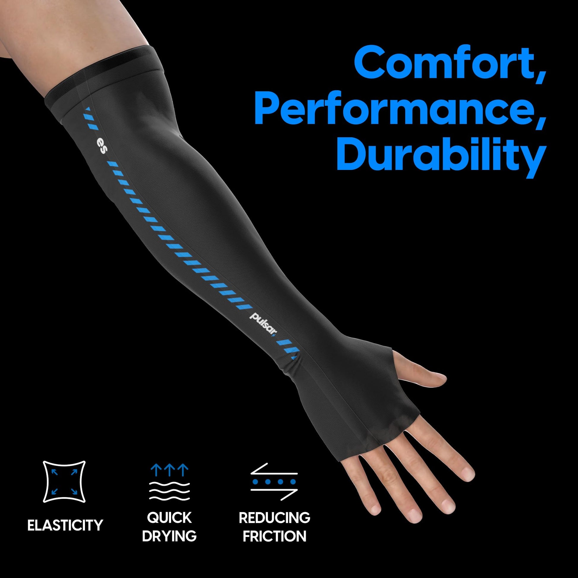 Pulsar Gaming Gears Palm Long Gaming Arm Sleeve, X-Large, Black