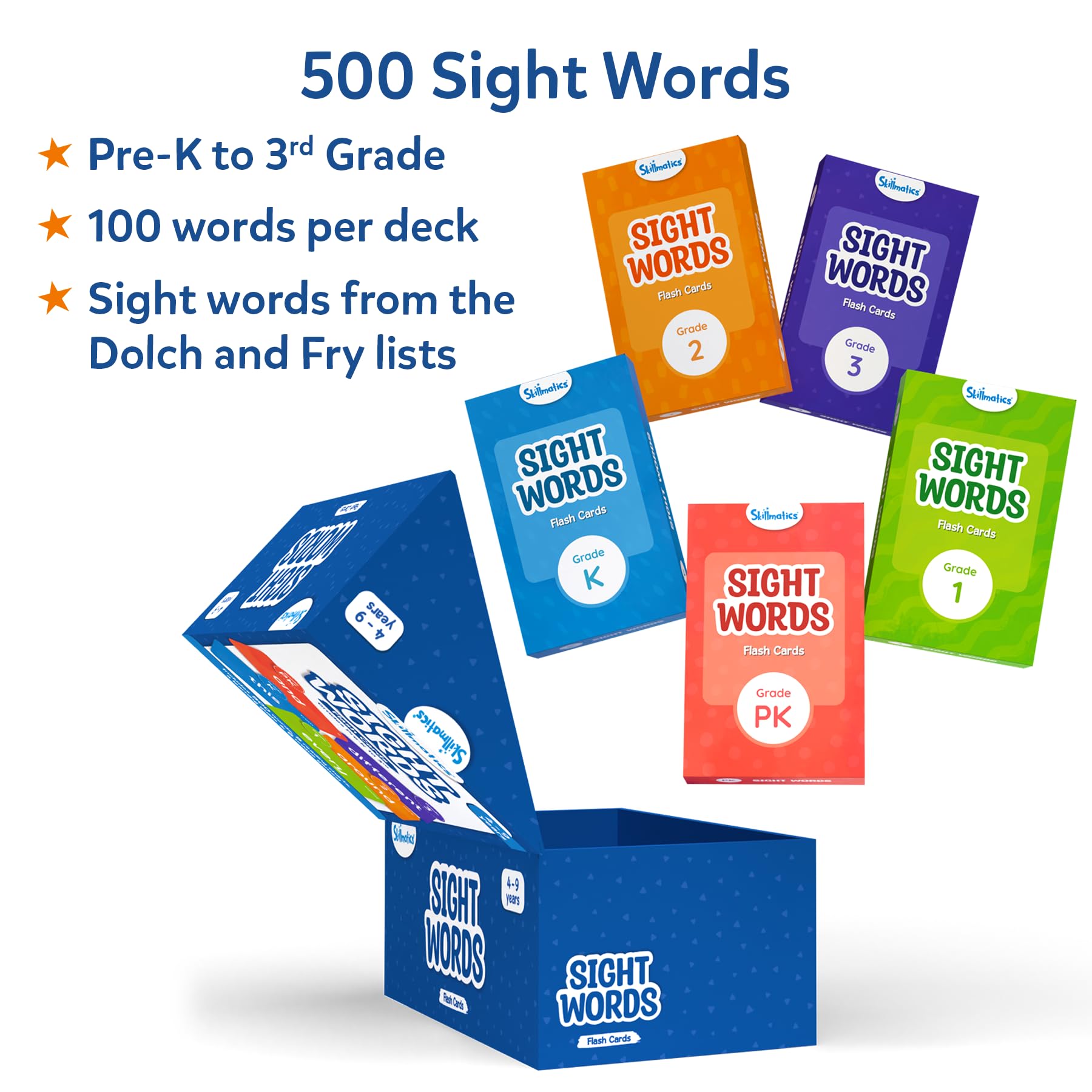 Skillmatics Flash Cards – Sight Words, Vocabulary & Spelling Learning Game