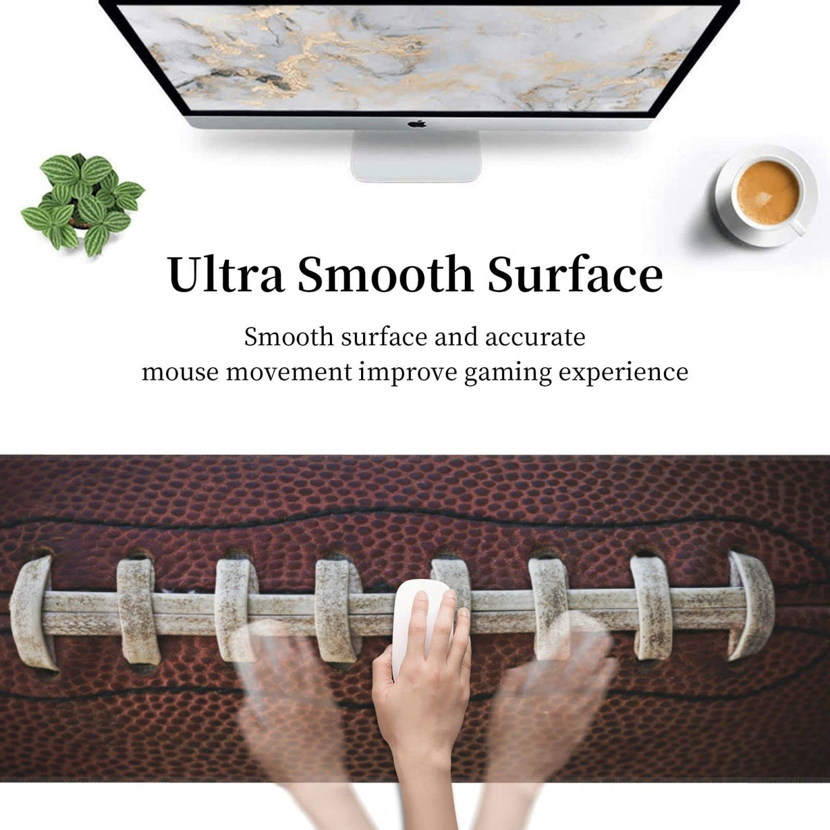 Sigouyinei Extra Large Desk Pad 31.5x12in Office Gaming Non-Slip Mouse Pad