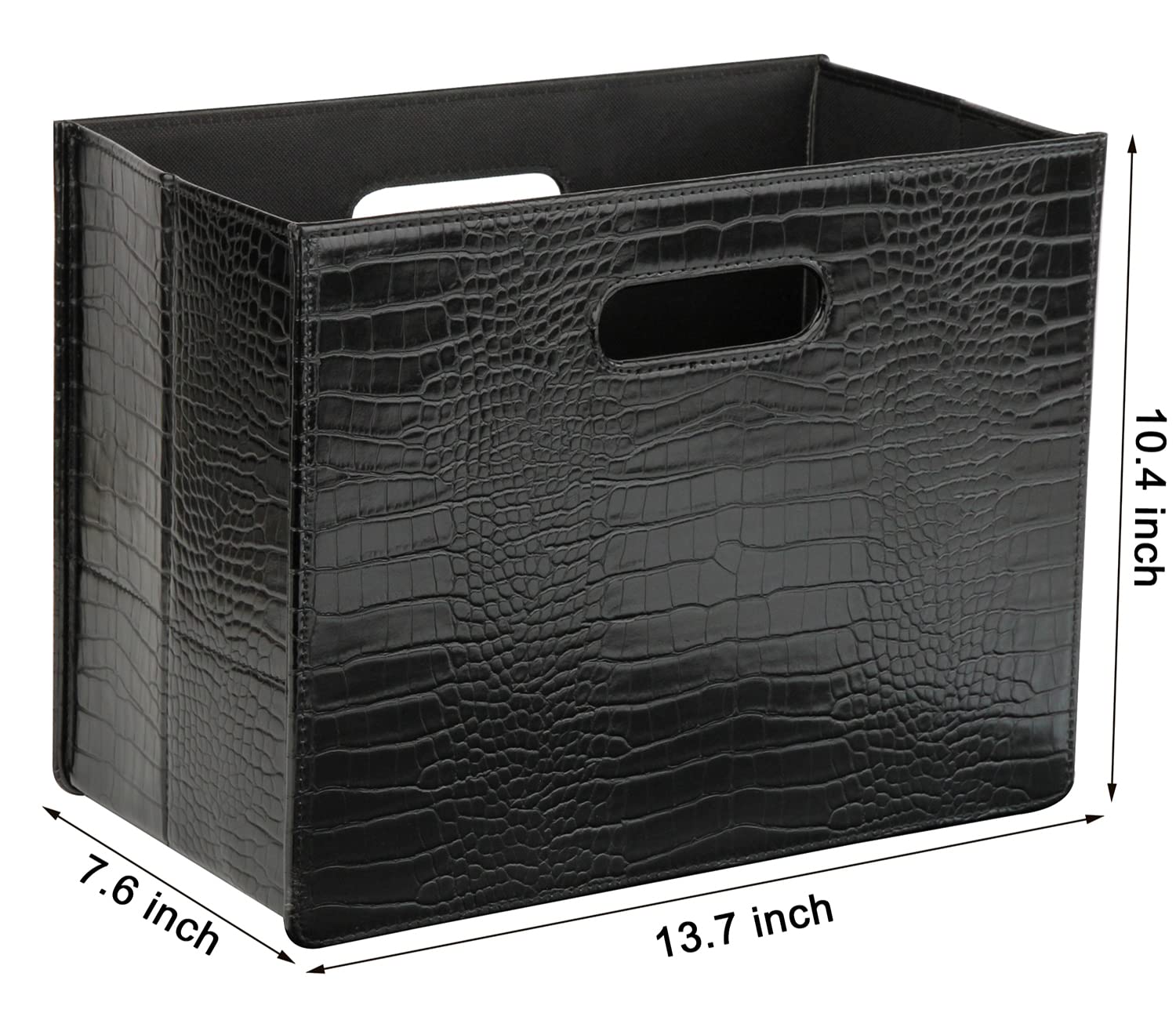 HofferRuffer Magazine Basket Holder, Foldable Magazine Rack, Document File Holder Organizer, File