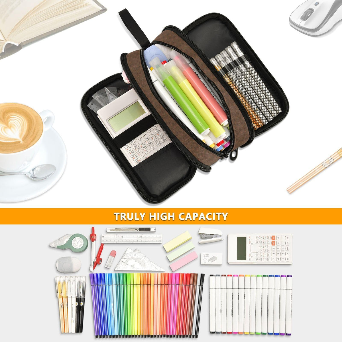 XUWU American Football Large Capacity Pencil Case Pencil Pouch Pen Box