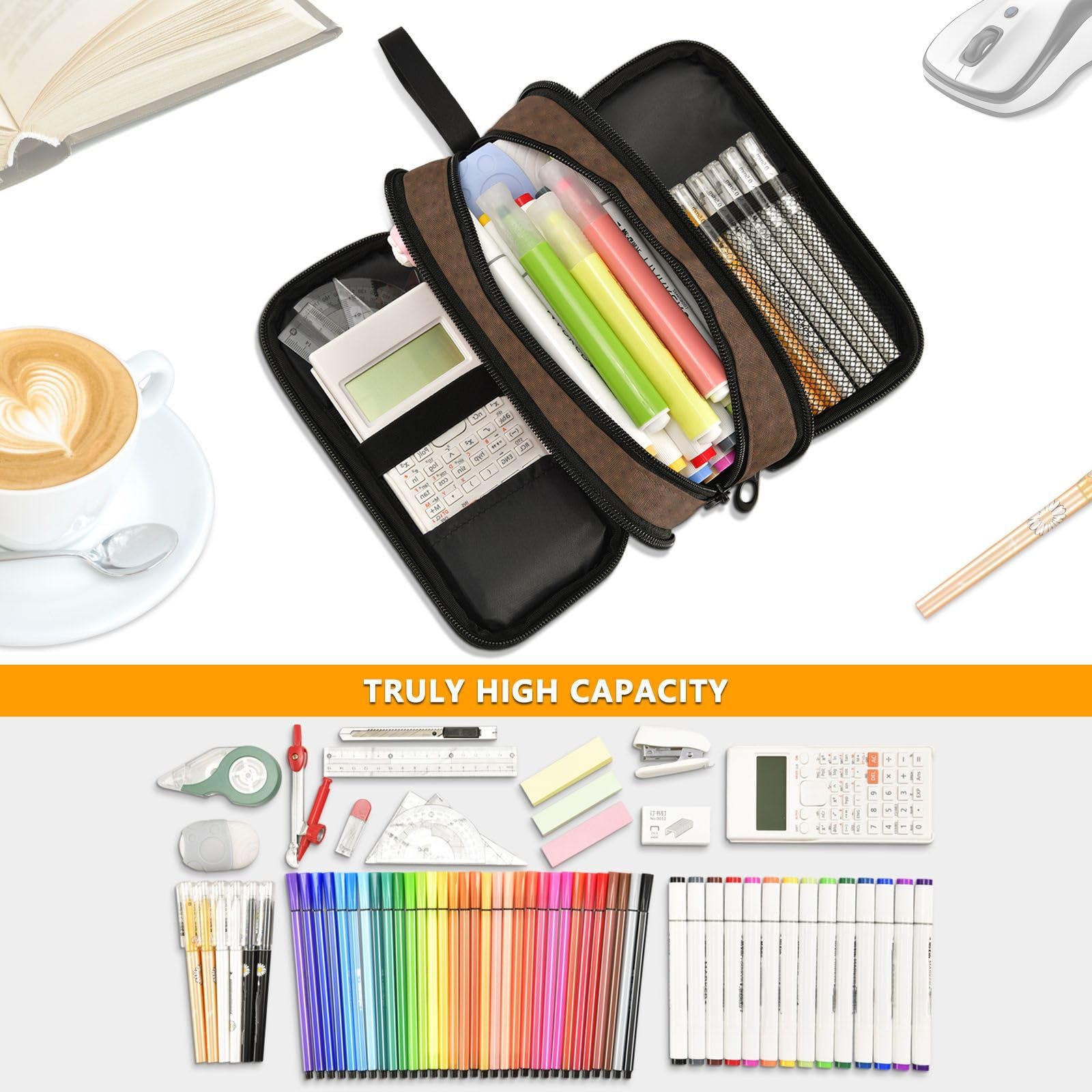 XUWU American Football Large Capacity Pencil Case Pencil Pouch Pen Box
