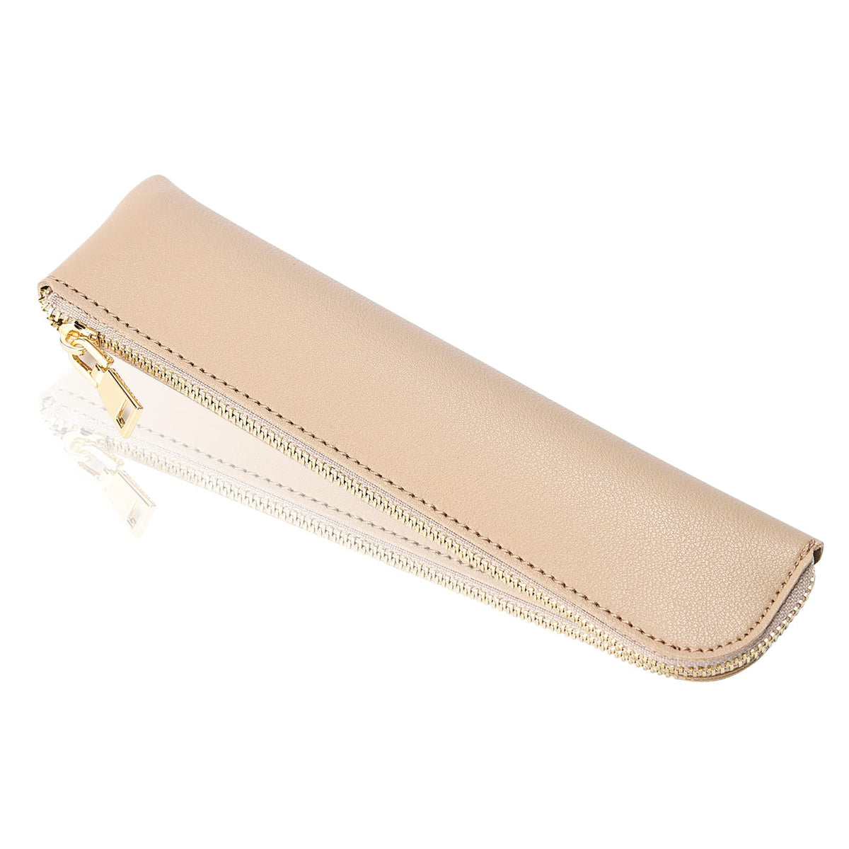 Sluxa Leather pencil case, Thin soft pen bag, Small pencil case for adults,Senior leather Minimal