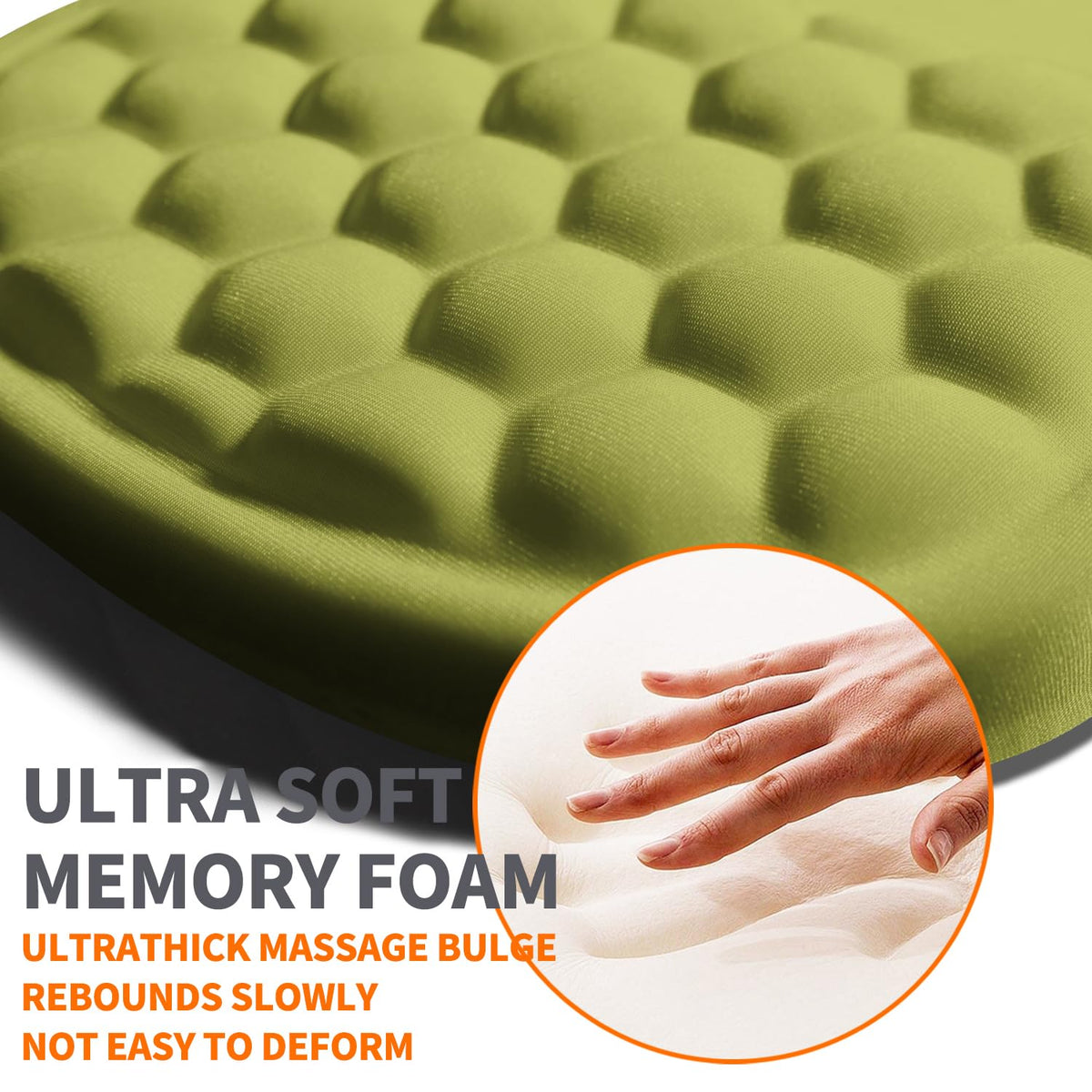 Armanza Ergonomic Joint Wrist Support Mouse Pad with Memory Foam Cushion Massage Bump, Carpal