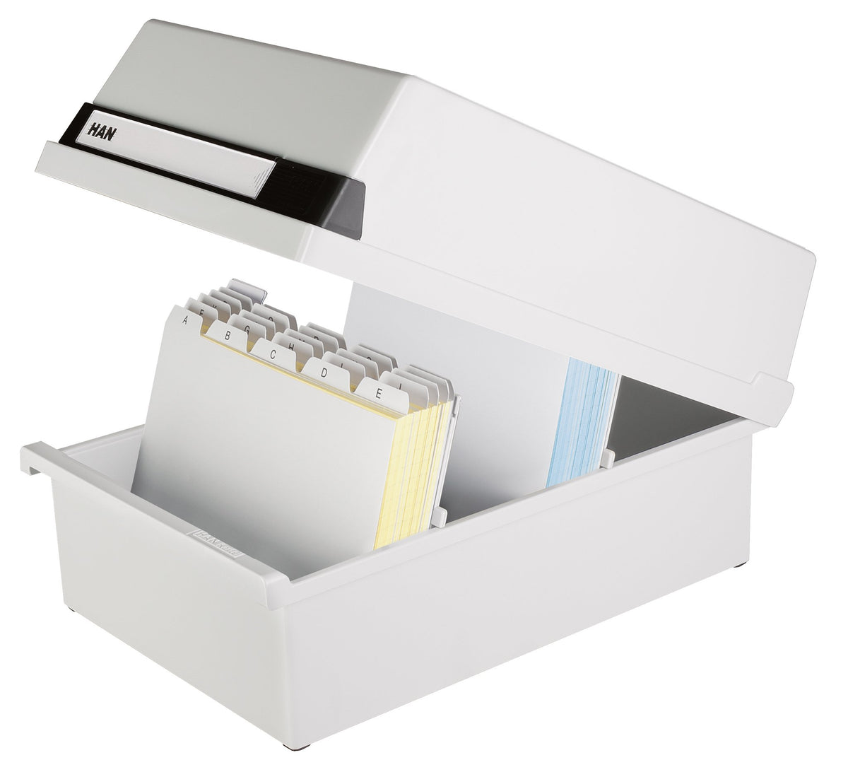 HAN 955-11, Card Filing Box A5 Landscape. Innovative, Attractive Design Holds 1,300 Cards