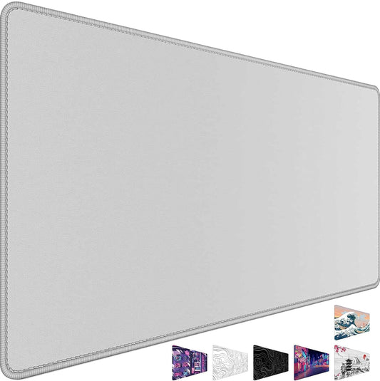 Large Mouse Pad Desk Mat Large Office Desk Pad Gaming Mouse Pad, Gray