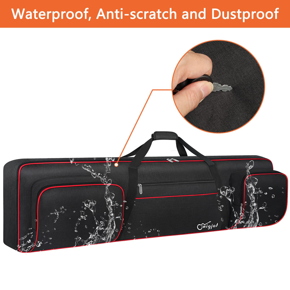 SNIGJAT 88 Key Keyboard Case Soft with Adjustable Padded Shoulder Straps