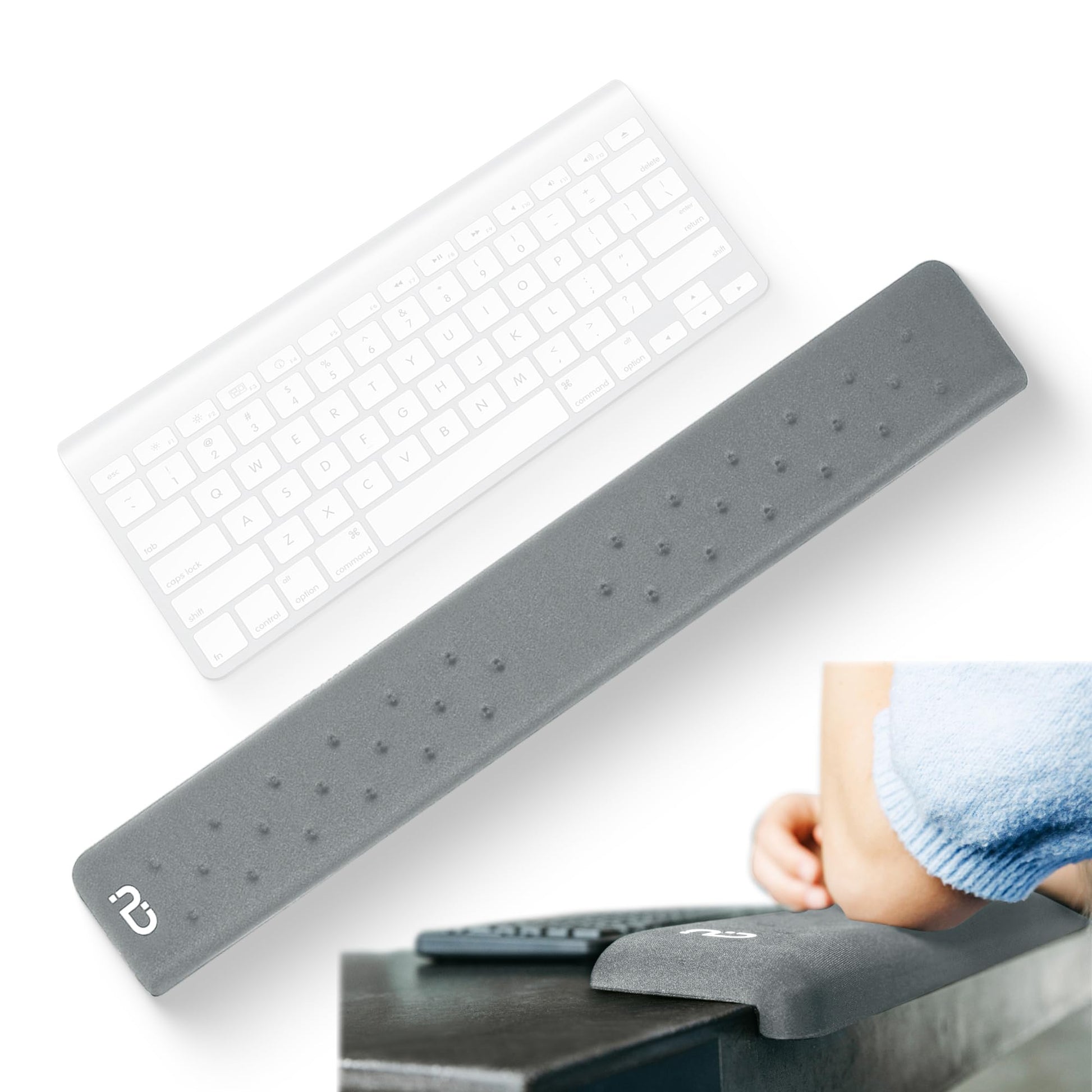 EdgeRest PostureUp L-Shaped Memory Foam Wrist Rest, Ergonomic Elbow and Forearm Support for Desk
