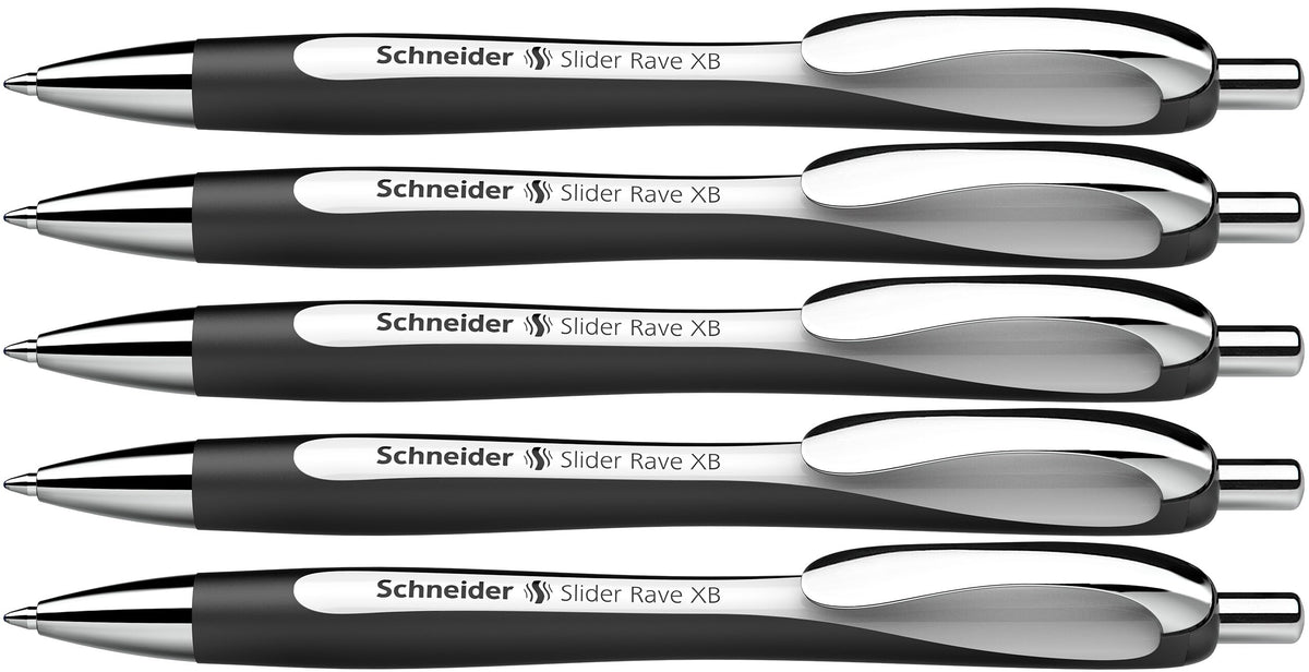 Schneider Slider Rave XB 132549 Ballpoint Pen (Limited Special Edition in White/Black, Made in