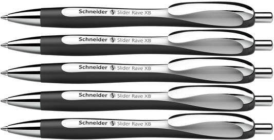 Schneider Slider Rave XB 132549 Ballpoint Pen (Limited Special Edition in White/Black, Made in