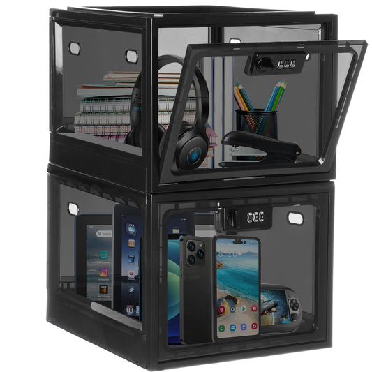 Lalifebuss Combination Lock Boxes for Personal Items, Lockable Storage Box for Office