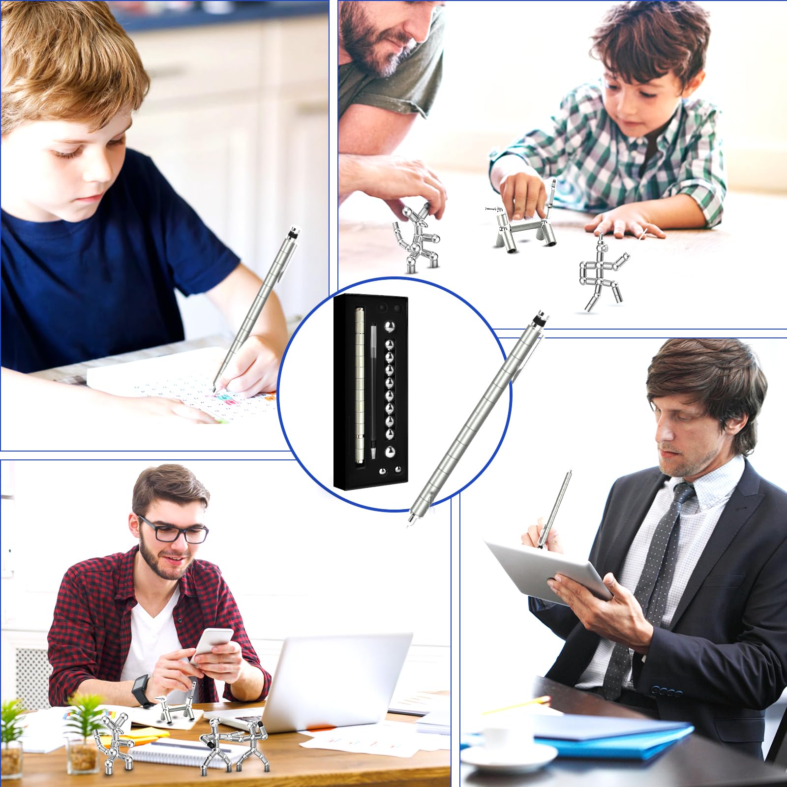 Fidget Gel Pen Teens Boys Gift Ideas - Unique Back to School Supplies Gift for Students & Teachers