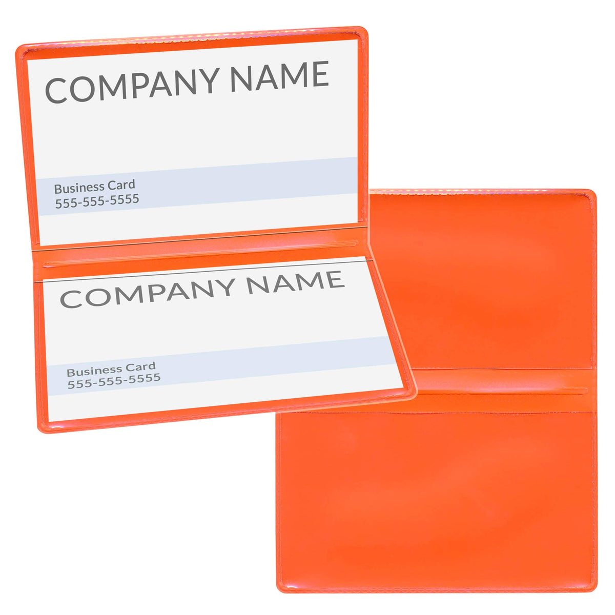StoreSMART - Orange Folding Business Card Holders - 20 Pack - Polypropylene Plastic (RPP2915O-20)
