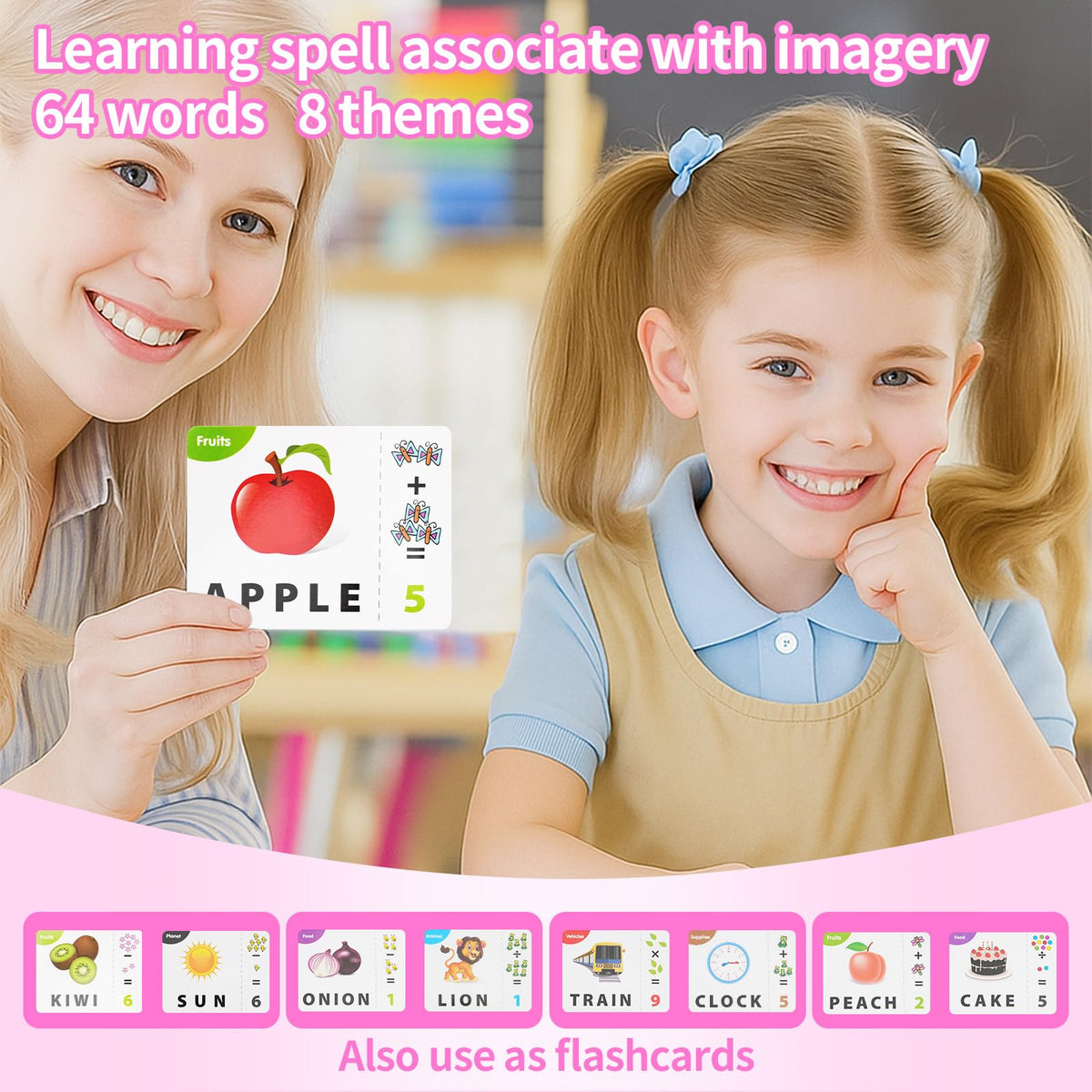 DEGIDEGI Educational Toys for Kids Ages 3-8, Matching Letter Spelling Game ABC Learning, Learning