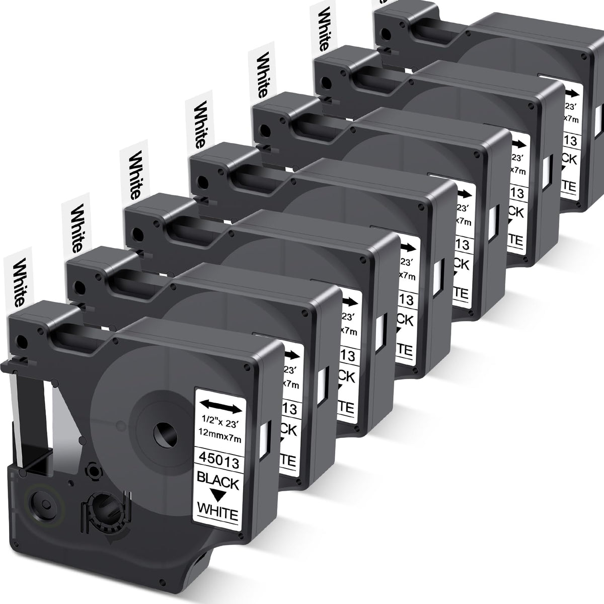 Compatible with DYMO D1 Label Maker Refill 45013 Label Tape 12mm