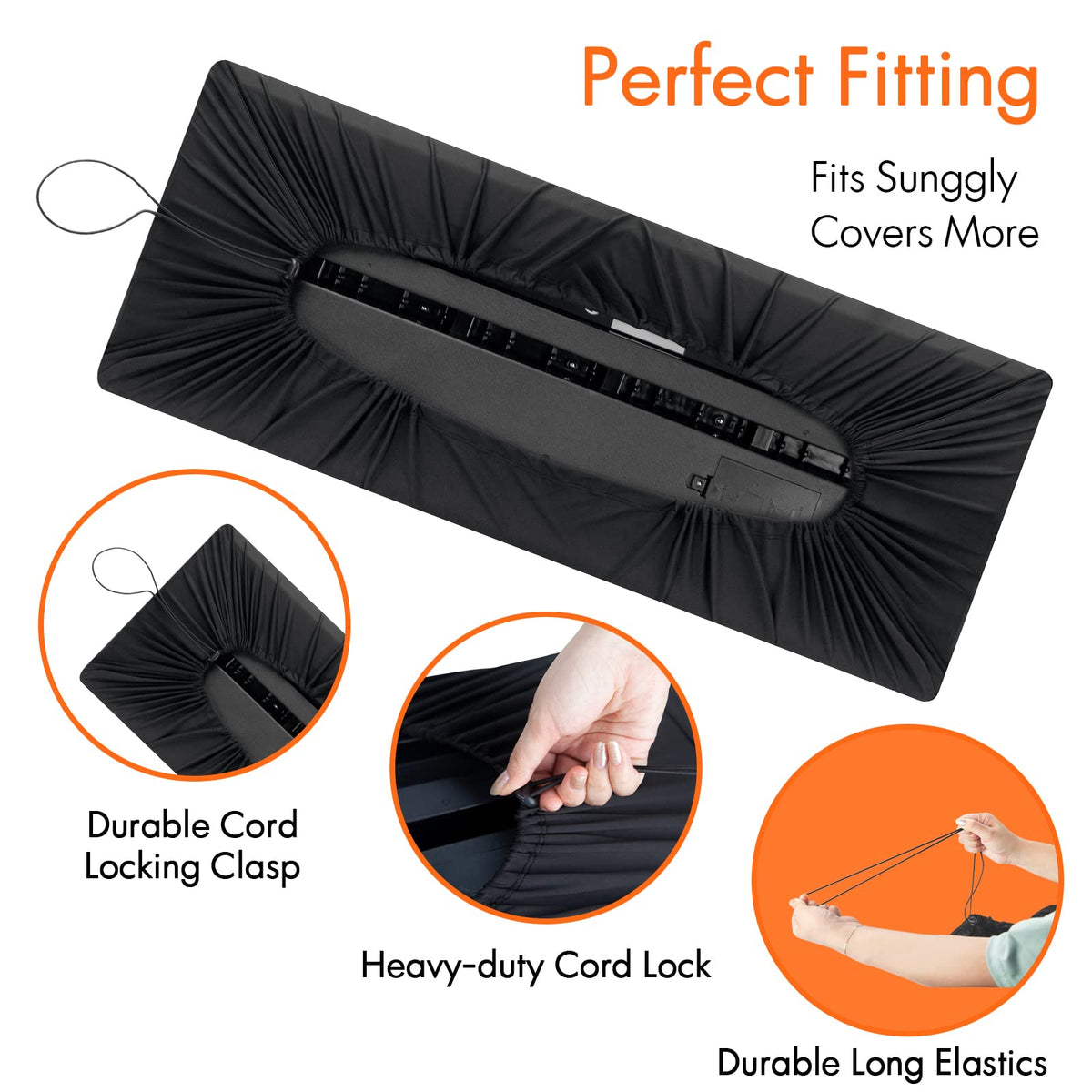 61 Keys Piano Keyboard Dust Cover, Music Stretchy Electronic DirtProof Keyboard Cover With Durable