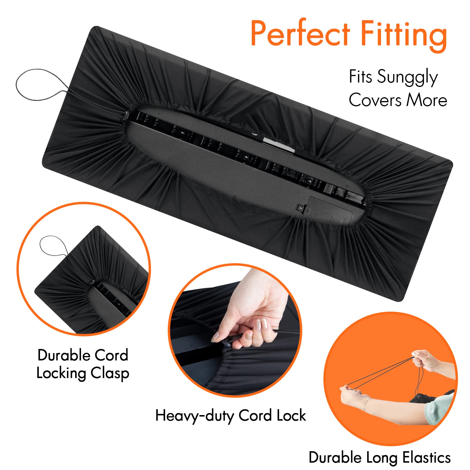 76 Keys Piano Keyboard Cover, Stretchy Music Dirt Proof Electronic Keyboard Cover With Durable