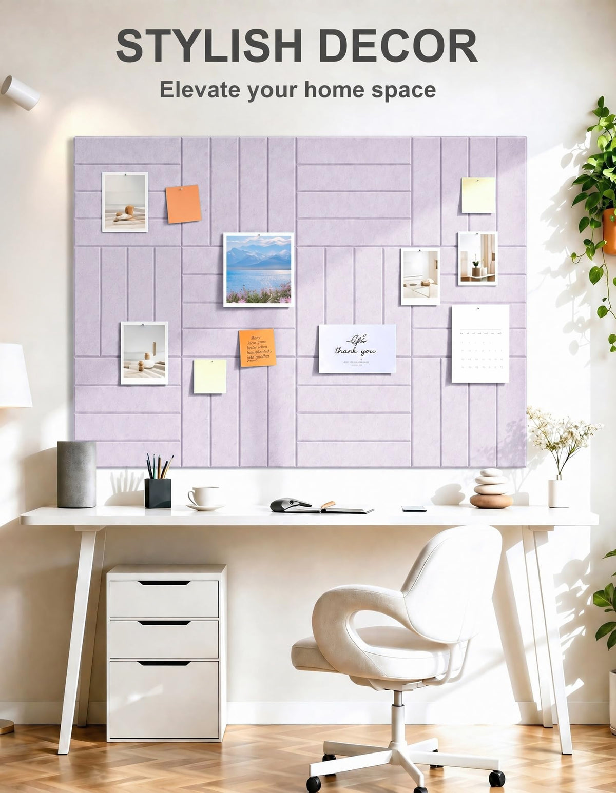 G Gamit 0.47" Thick Felt Wall Tiles 36"x24" Cork Board Alternative 6 Pack 11.81"x11.81"Felt