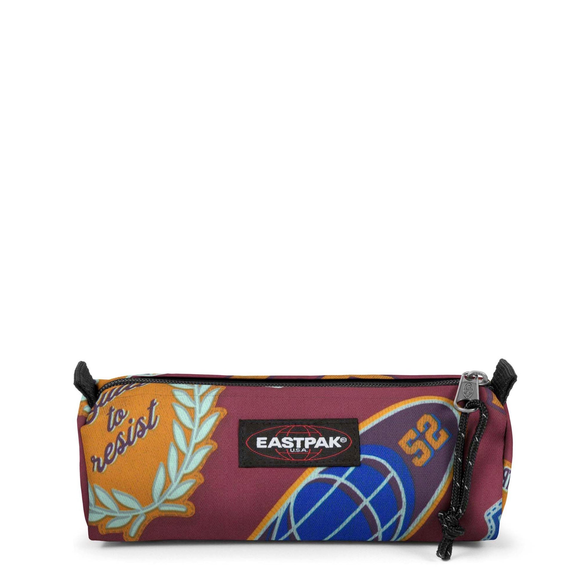 EASTPAK BENCHMARK Single Pencil Case, Clash Burgundy, One Size, BENCHMARK SINGLE