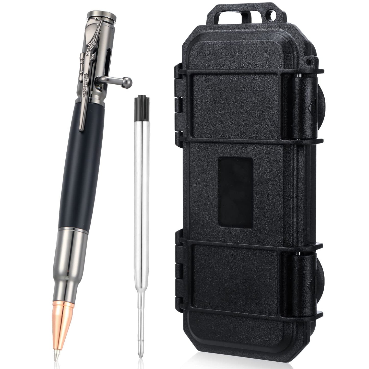 Crtiin Bolt Action Pen Bullet Pen with Gift Box Ballpoint Solid for Gun Lover with Black Ink