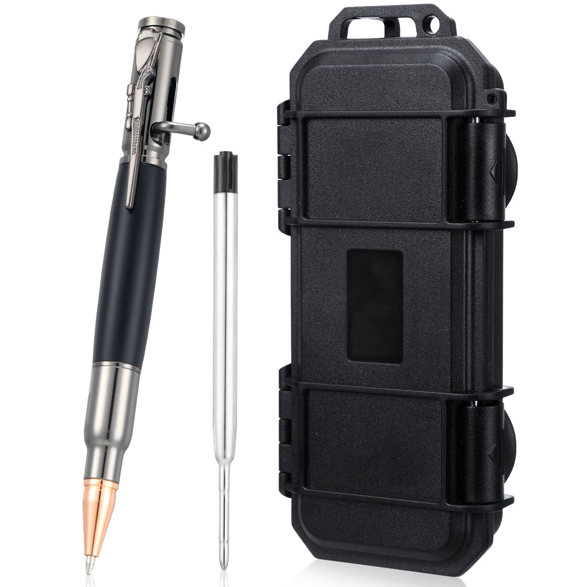 Crtiin Bolt Action Pen Bullet Pen with Gift Box Ballpoint Solid for Gun Lover with Black Ink