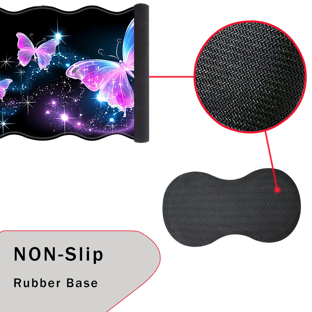 CICPLKSE Mouse Pad with Wrist Support + Desk Mat + Coaster 3 in 1 Set, XL Large Gaming Mousepad