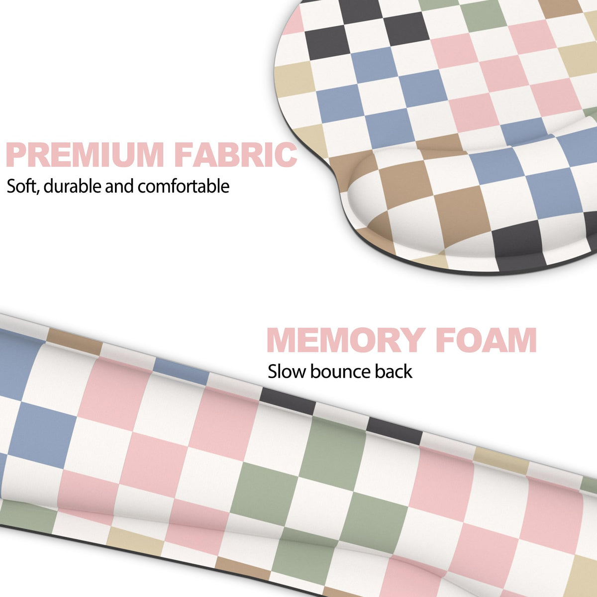 Ergonomic Mouse Pad with Wrist Rest and Keyboard Wrist Rest, Mousepad