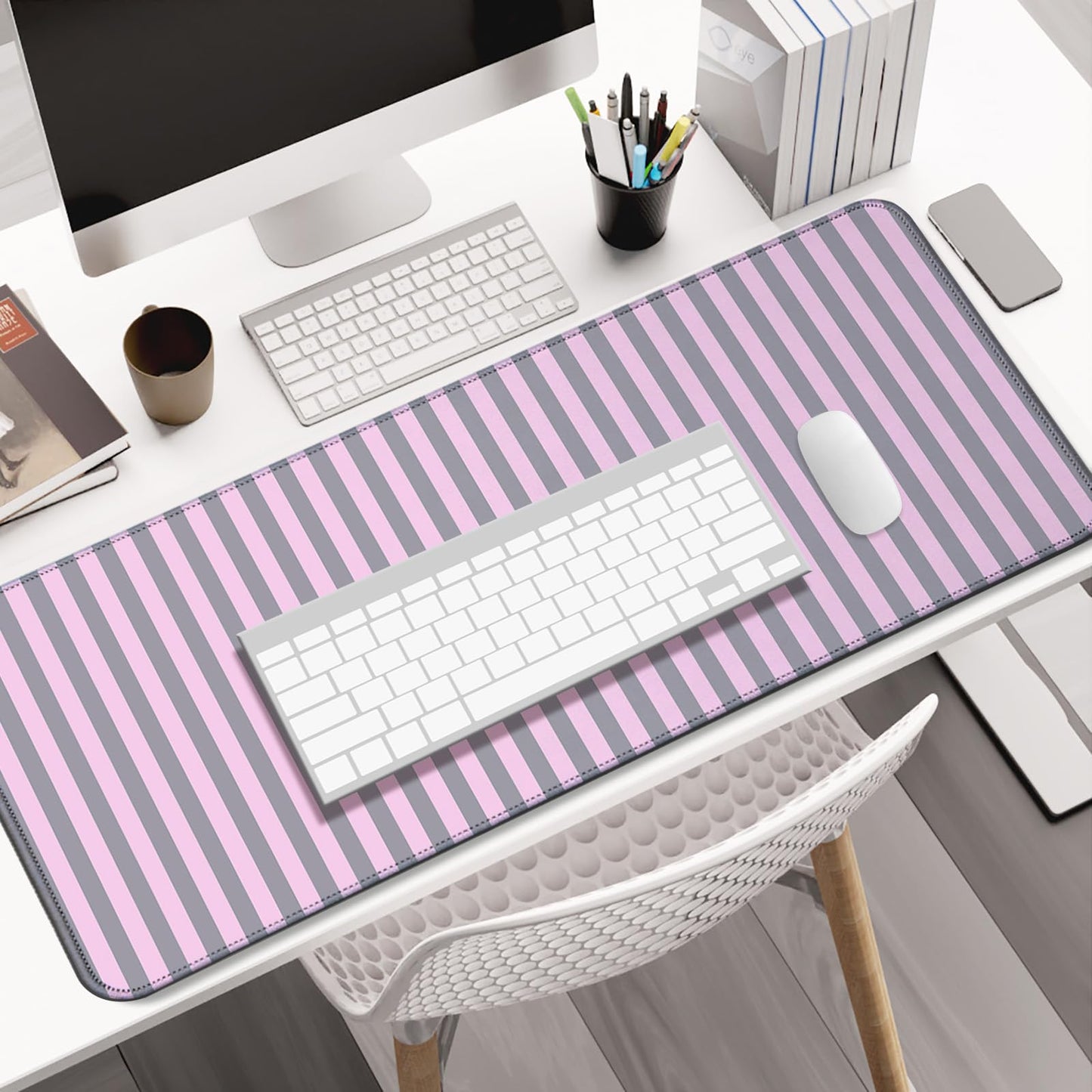 AYKDTFN Stripe Large Mouse Pad, Extended Desk Mat for Gaming, Office & Home