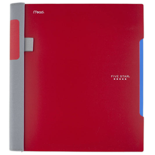 Five Star Advance Spiral Notebook, 1 Subject, College Ruled Paper, 100 Sheets, 11" x 8-1/2", Red