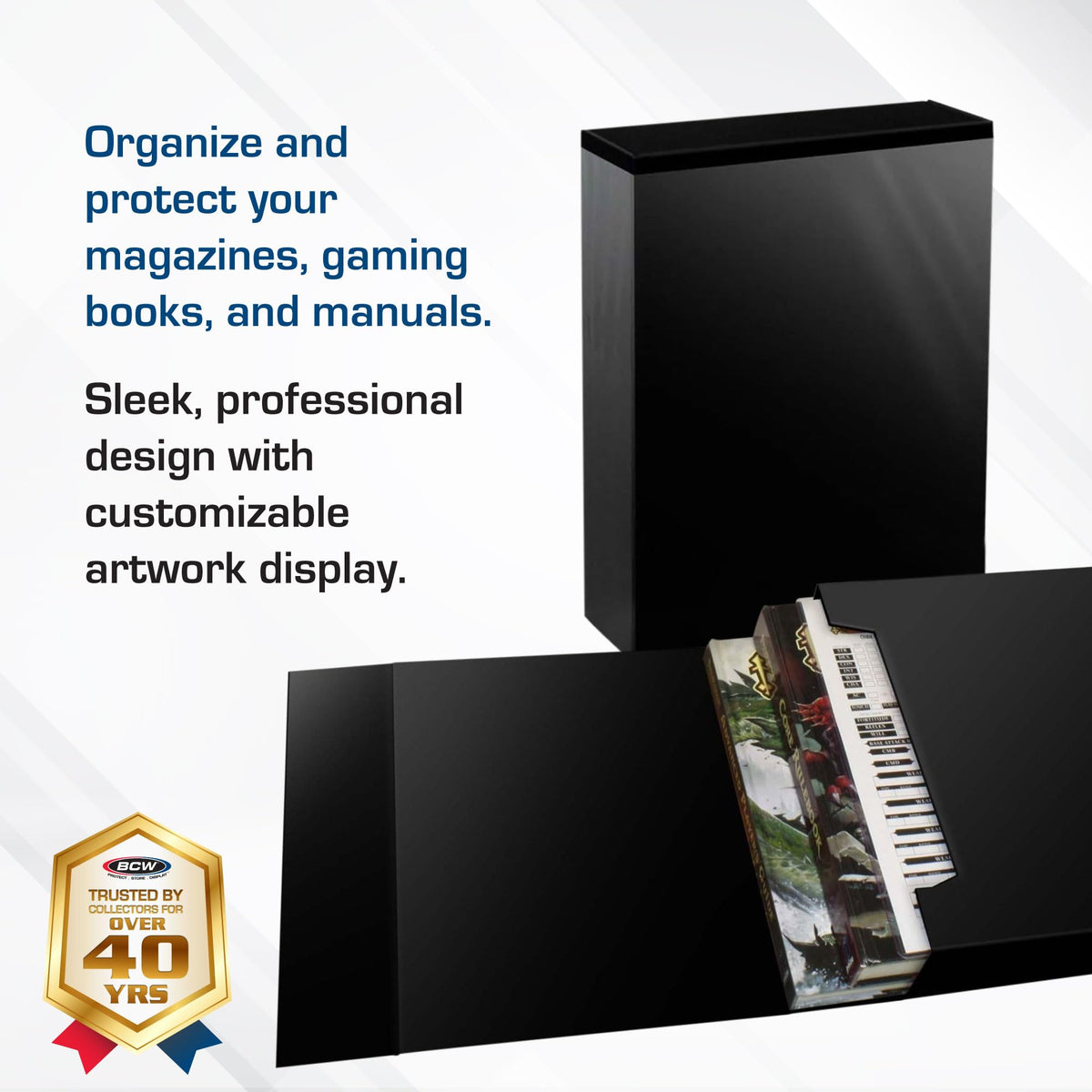 BCW Magazine Stor-Folio with Magnetic Closure, Holds 20 Magazines, Black