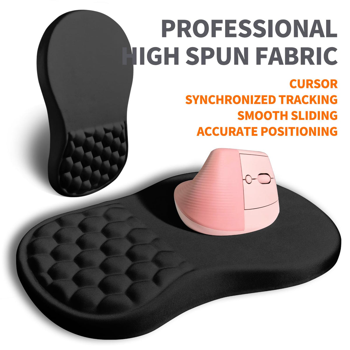 Armanza Ergonomic Joint Wrist Support Mouse Pad with Memory Foam Cushion Massage Bump, Carpal