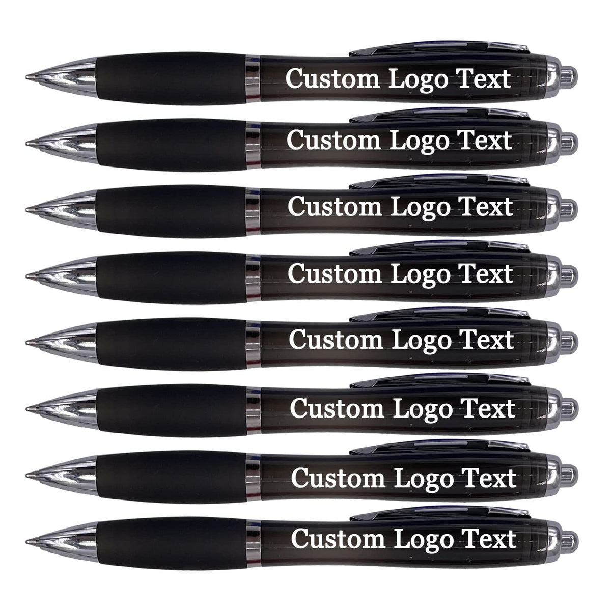 HEYZARDA Personalized Ballpoint Pens with Name for Events, Black, 50 Pcs