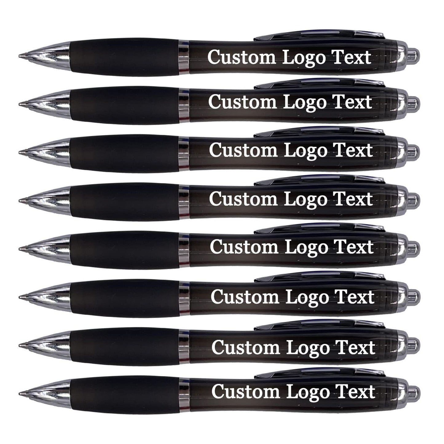 HEYZARDA Personalized Ballpoint Pens with Name for Events, Black, 100 Pcs