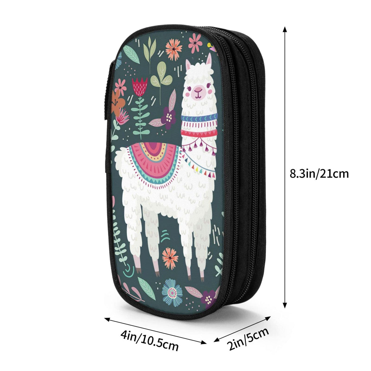 YETTA YANG Cute Llama Flower Pencil Box Case for Pen Holders Office Supplies Big Capacity large