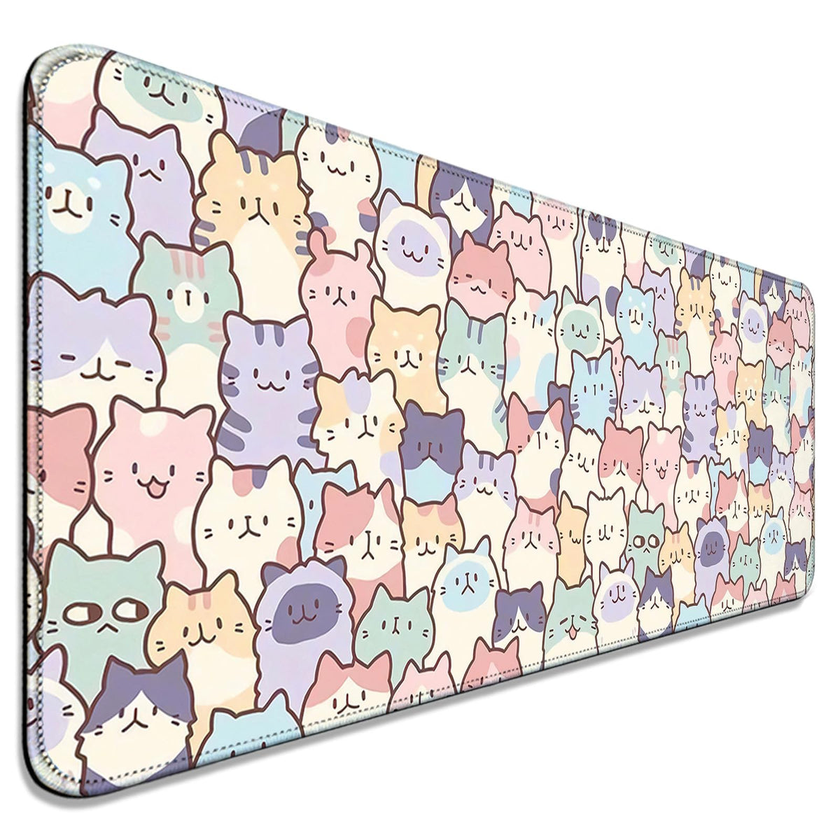 AYKDTFN Pink Cat Large Mouse Pad & Desk Mat for Gaming, Office & Home